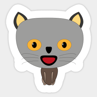 Cute Male Cat Sticker